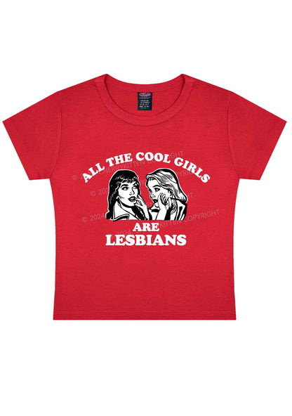 Cool Girls Lesbians Y2K Baby Tee Cherrykitten