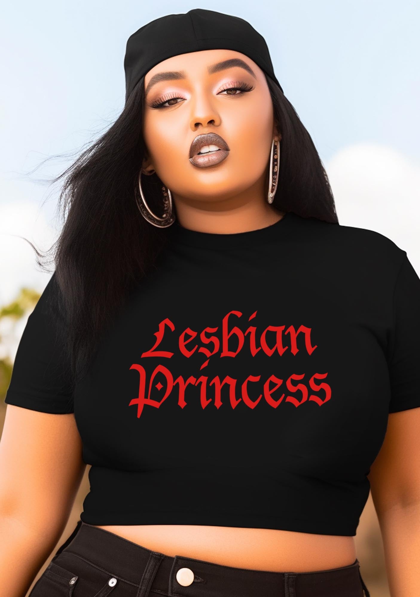 Curvy Lesbian Princess Y2K Baby Tee Cherrykitten