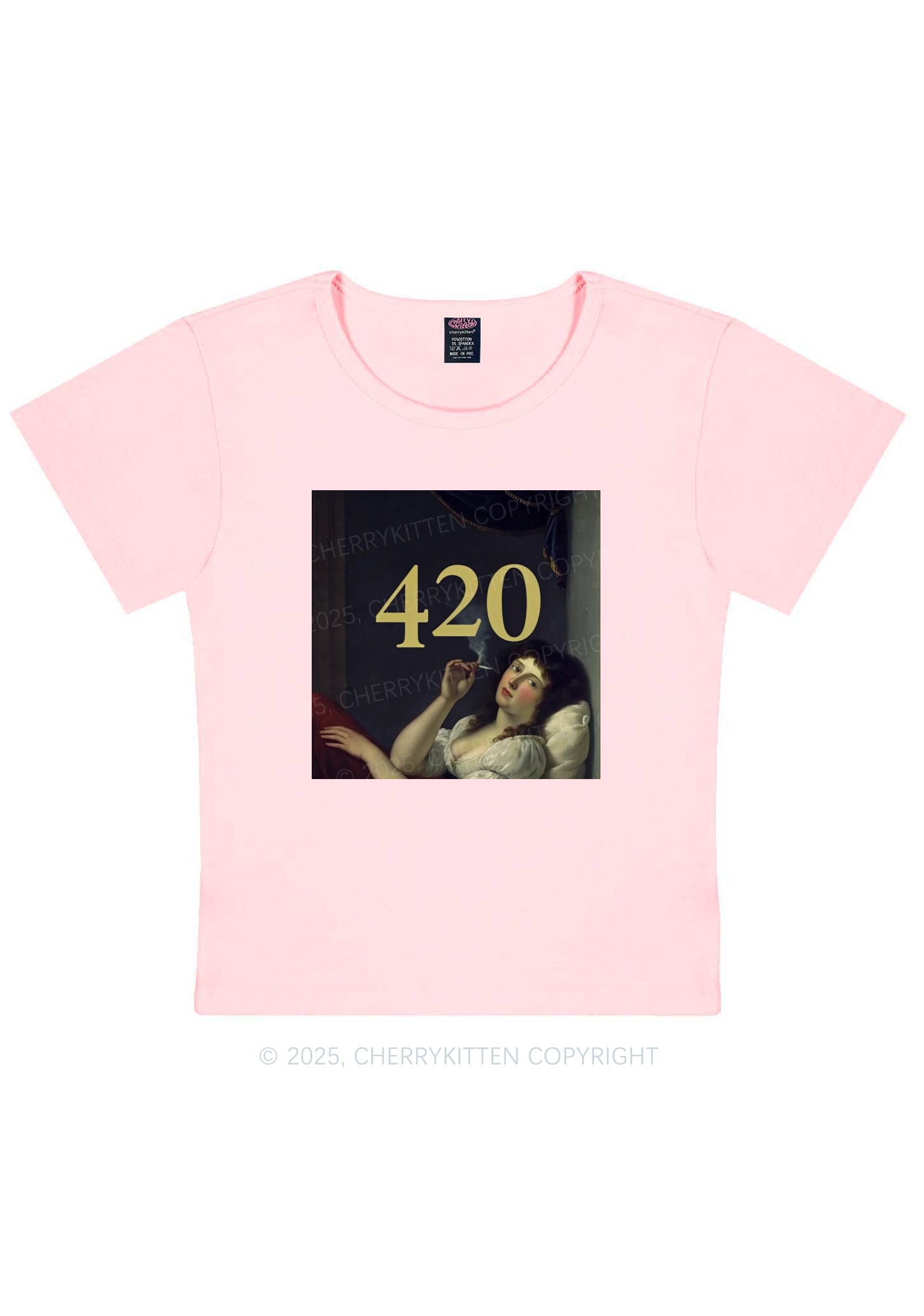 Four Twenty Y2K Baby Tee Cherrykitten