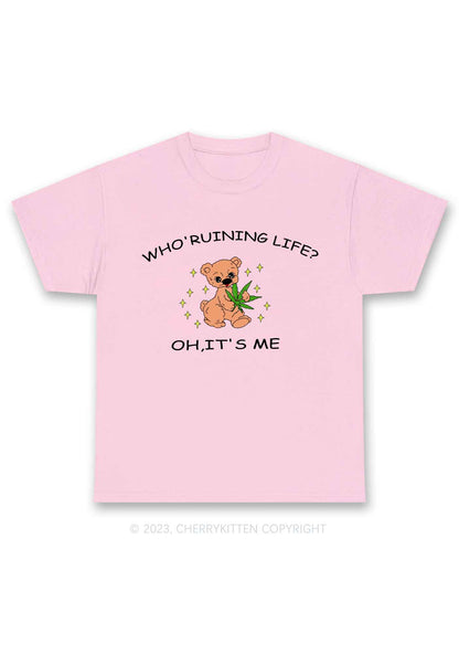 Who' Ruining Life Y2K Chunky Shirt Cherrykitten