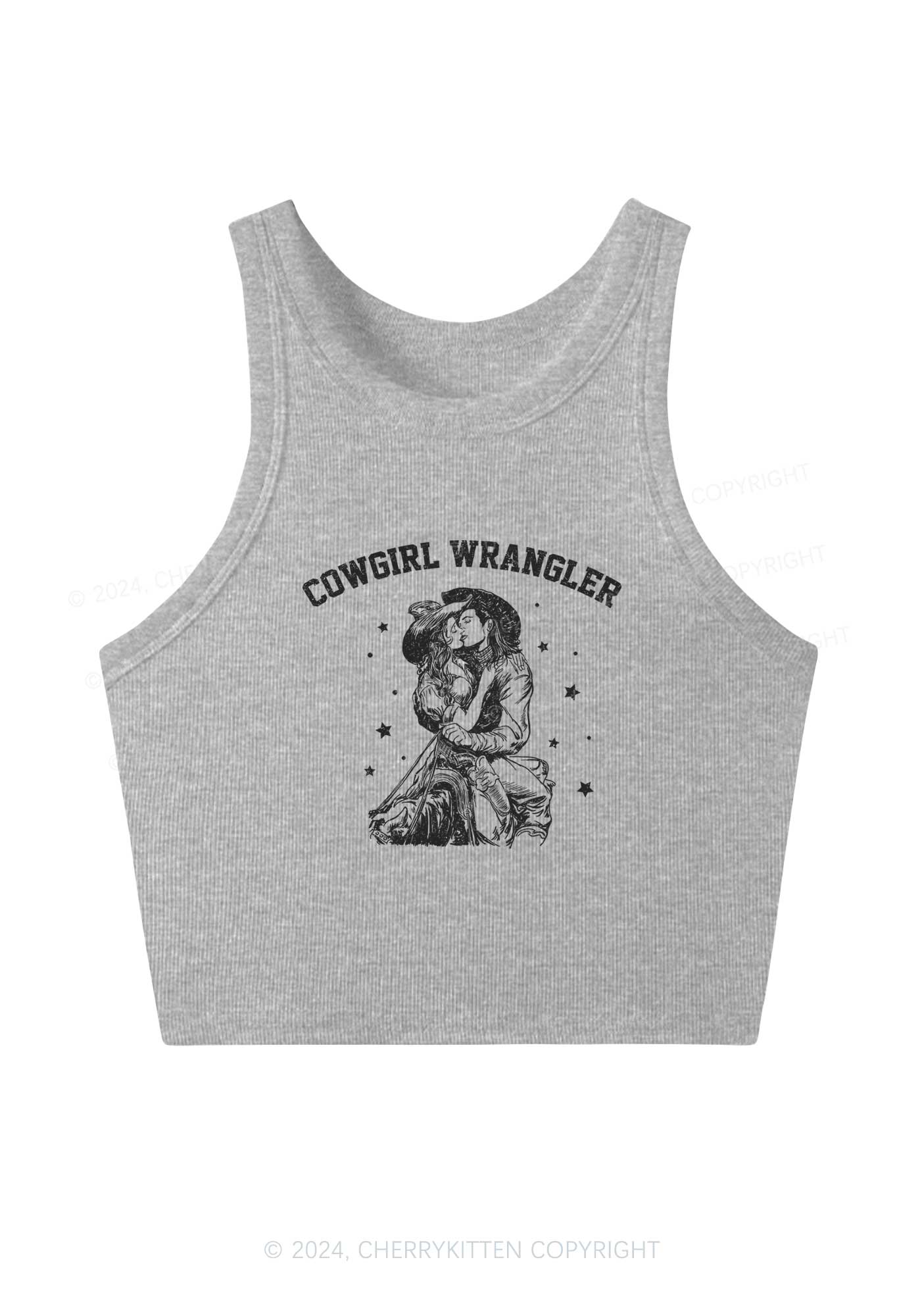 Cowgirl Wrangler Y2K Crop Tank Top Cherrykitten