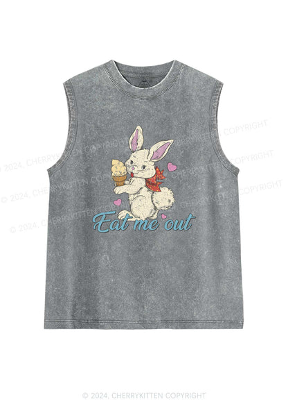 Eat Me Out Bunny Y2K Washed Tank Cherrykitten