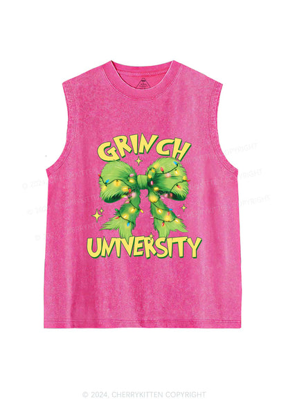 Christmas Green University Y2K Washed Tank Cherrykitten