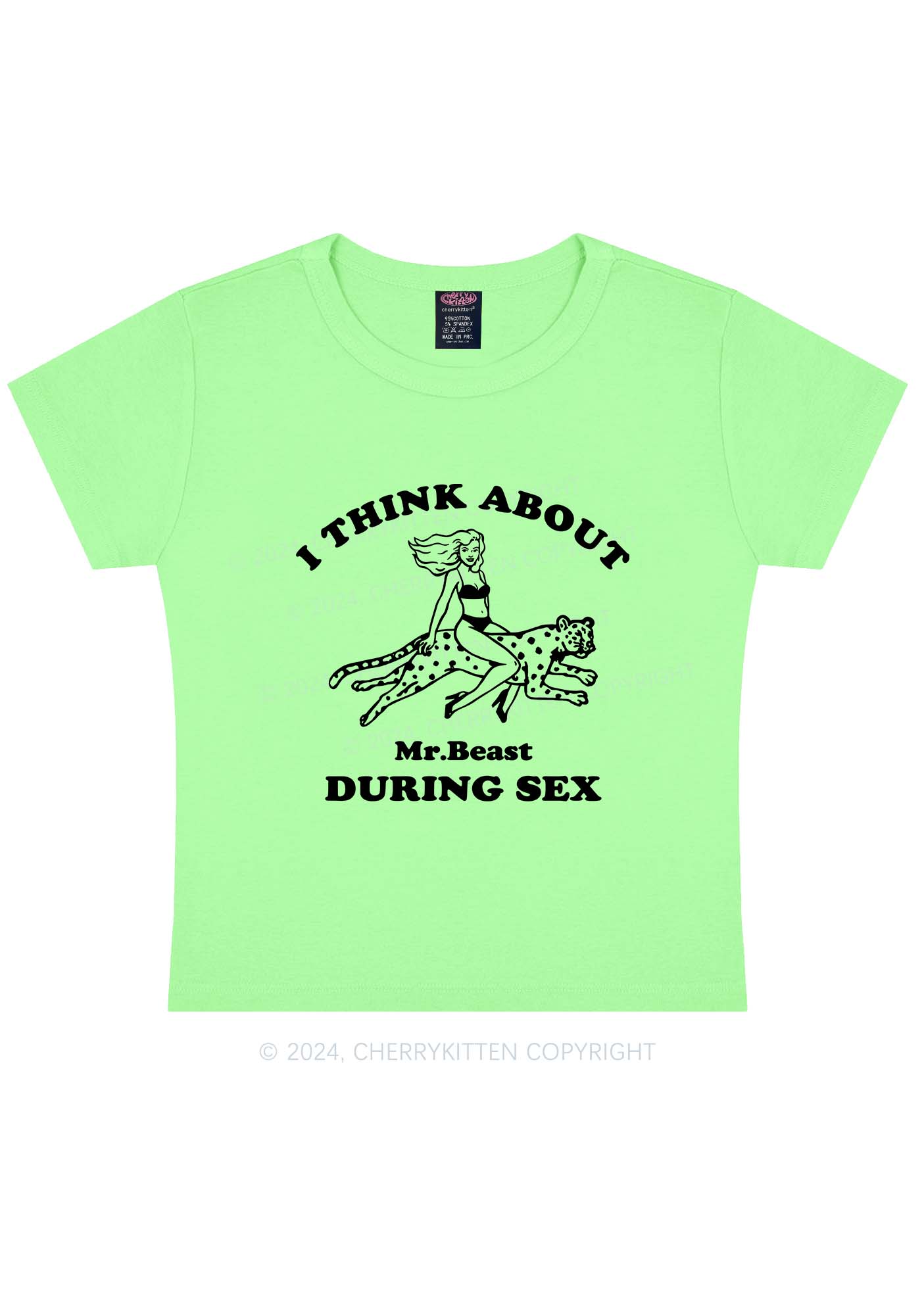 Think About During Sx Y2K Baby Tee Cherrykitten