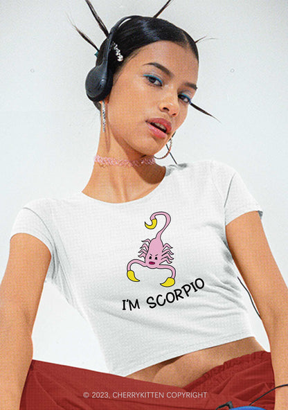 I'm Scorpio Y2K Baby Tee Cherrykitten