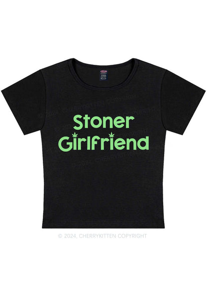 Stoner Girlfriend Y2K Baby Tee Cherrykitten