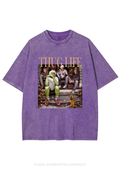 Christmas Thug Life Y2K Washed Tee Cherrykitten