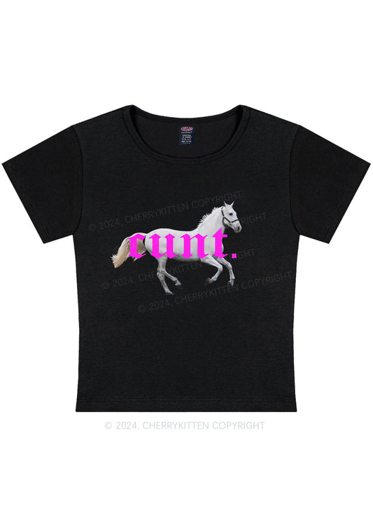 Cxxt Horse Y2K Baby Tee Cherrykitten