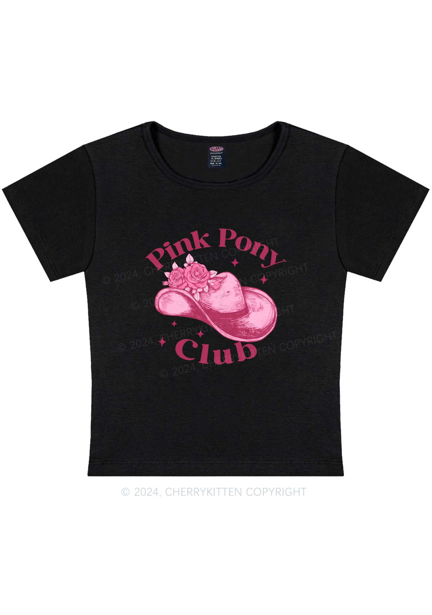 Pink Pony Club Y2K Baby Tee Cherrykitten