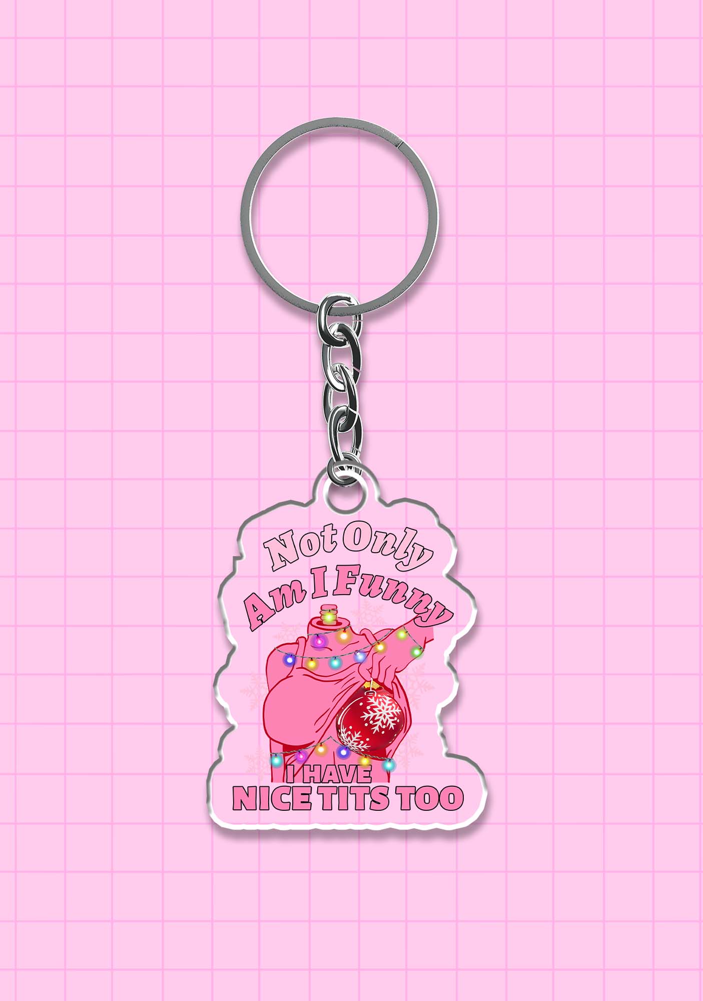 I Have Nice Dots Too Christmas 1Pc Y2K Keychain Cherrykitten