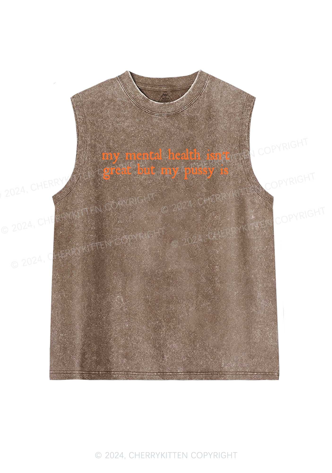 Great Mental Health Y2K Washed Tank Cherrykitten