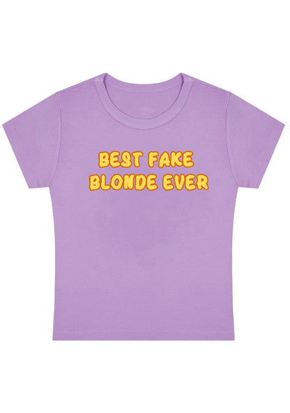 Curvy Best Fake Blonde Ever Baby Tee