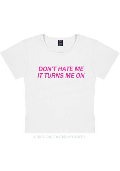 It Turns Me On Y2K Baby Tee Cherrykitten