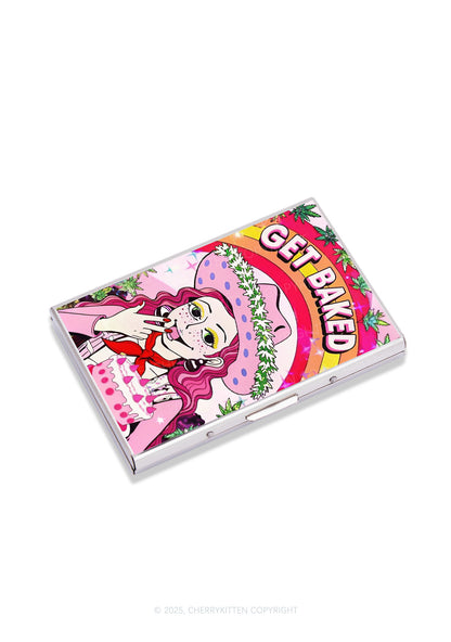 Get Baked Y2K Mirror Cigarette Case Cherrykitten