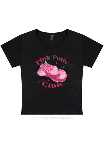 Curvy Pink Pony Club Y2K Baby Tee Cherrykitten