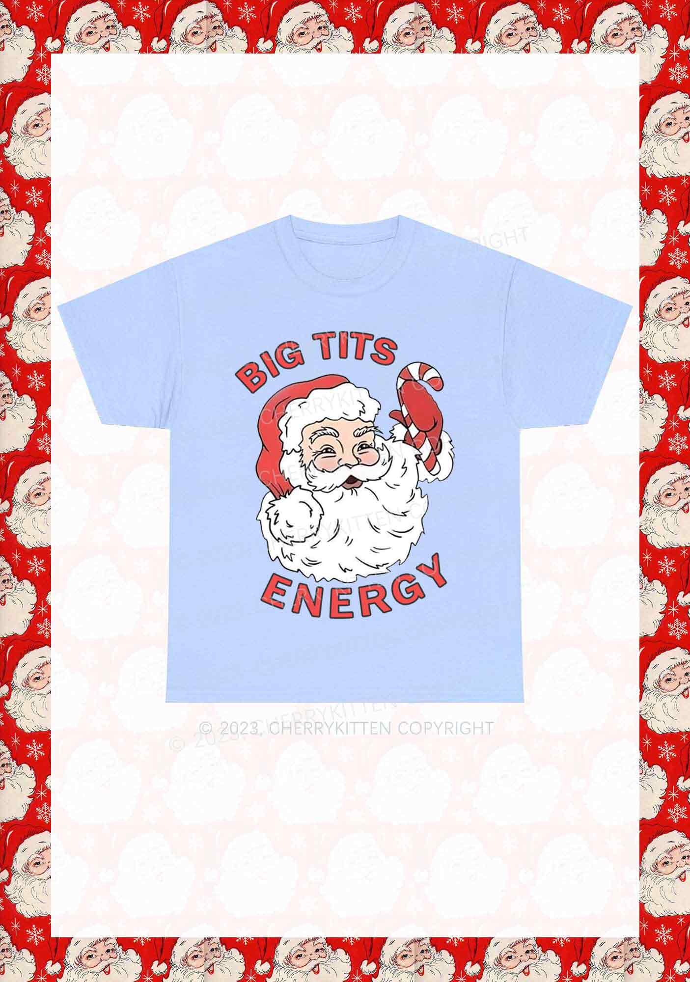 Big Santa Energy Christmas Y2K Chunky Shirt Cherrykitten