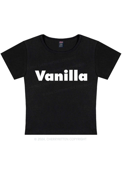 Vanilla Y2K Baby Tee Cherrykitten