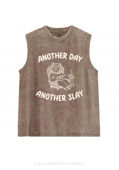 Another Slay Bear Y2K Washed Tank Cherrykitten