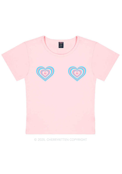 Transgender Flag Heart Y2K Baby Tee Cherrykitten