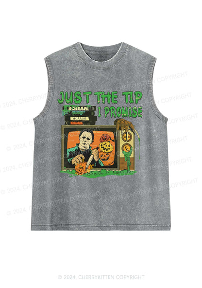 Halloween Just The Tip Y2K Washed Tank Cherrykitten