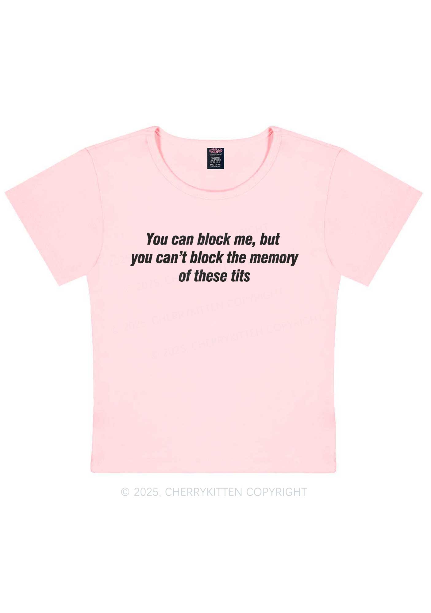 You Can Block Me Y2K Baby Tee Cherrykitten