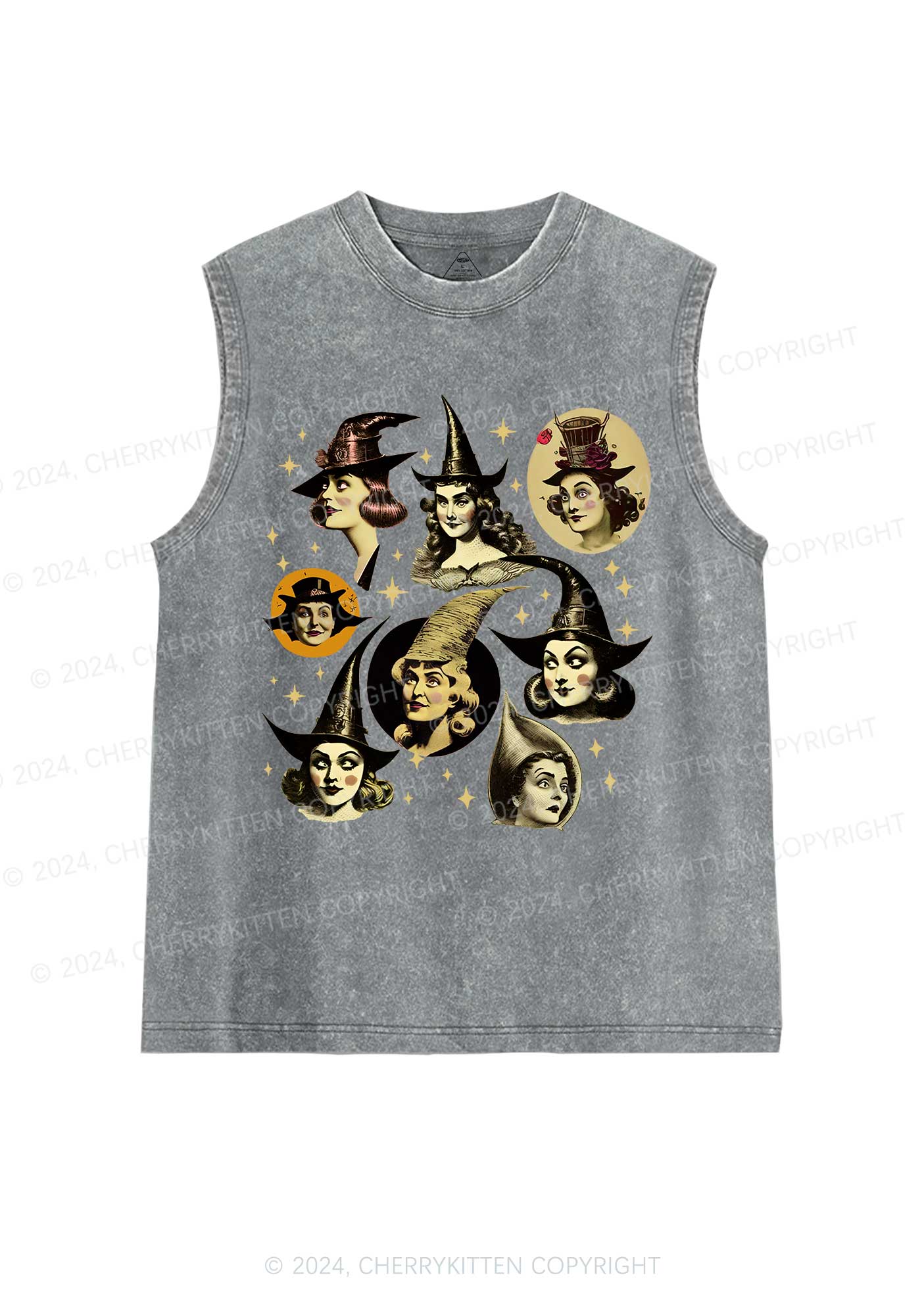 Halloween Witches Y2K Washed Tank Cherrykitten