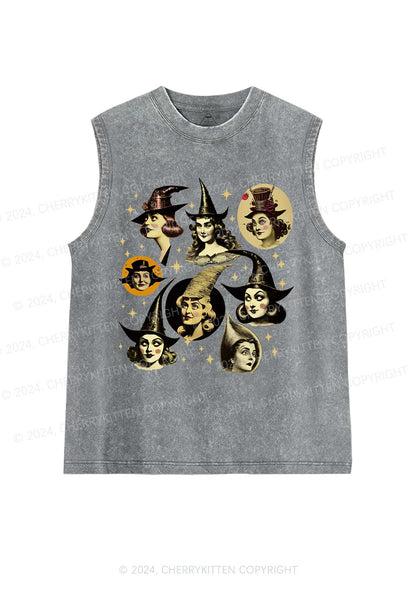 Halloween Witches Y2K Washed Tank Cherrykitten