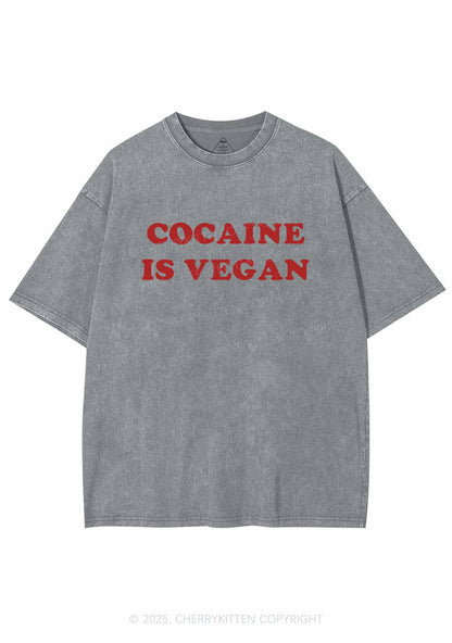 Cola Is Vegan Y2K Washed Tee Cherrykitten