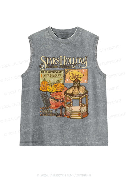 Halloween Stars Hollow Y2K Washed Tank Cherrykitten