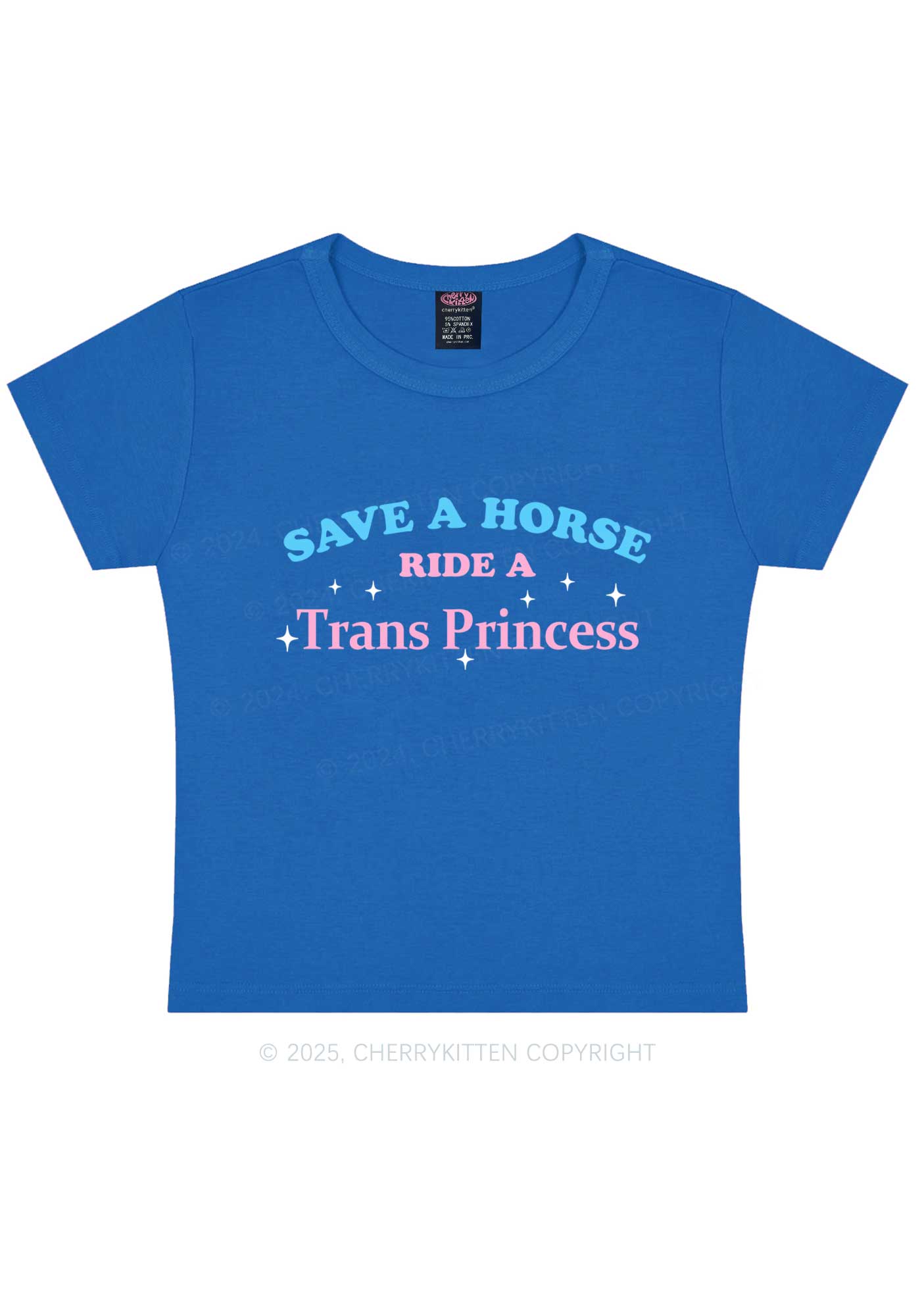 Ride A Trans Princess Y2K Baby Tee Cherrykitten