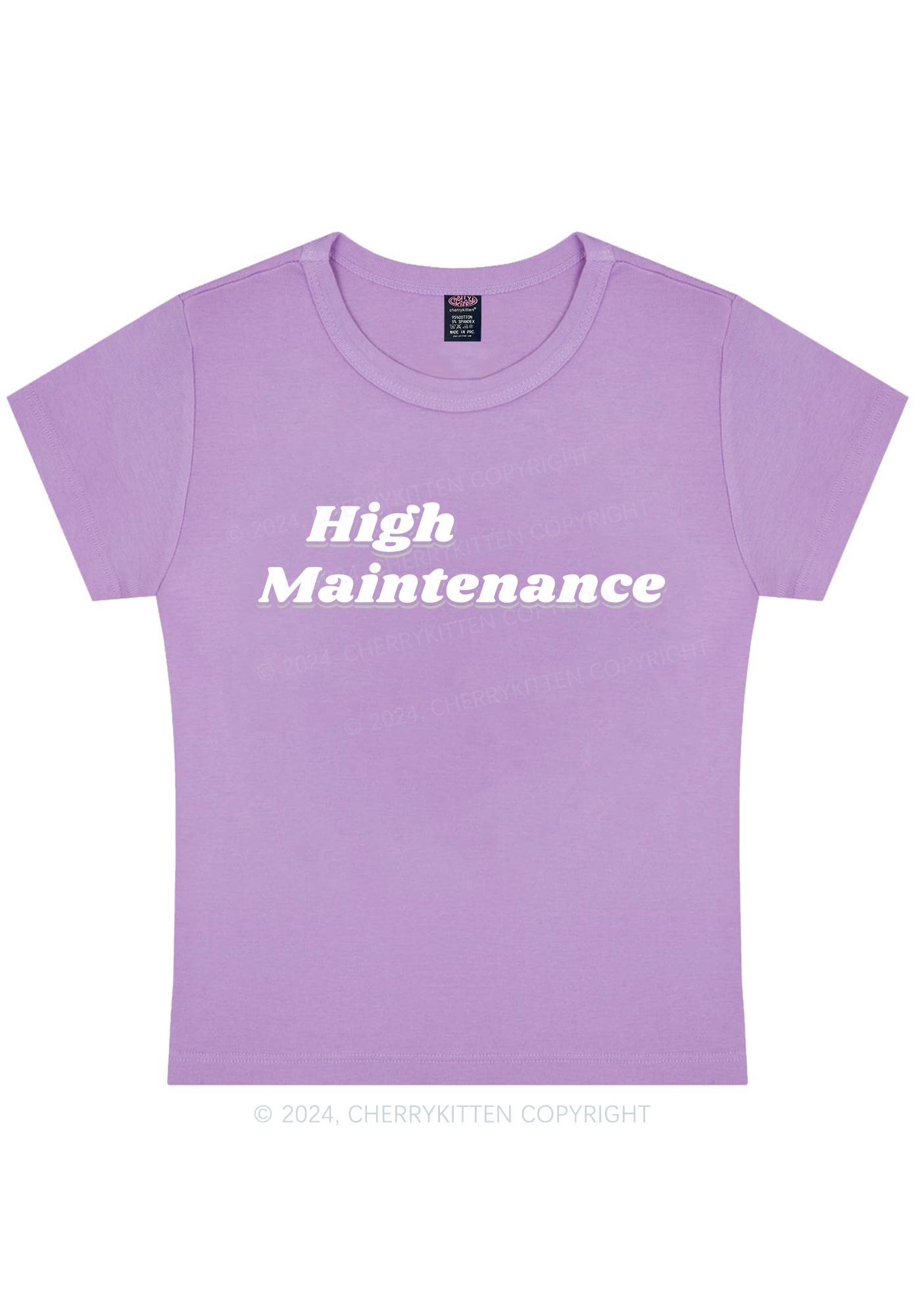 High Maintenance Y2K Baby Tee Cherrykitten