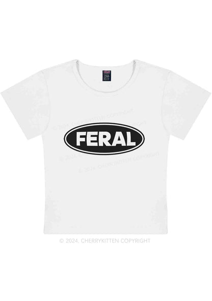 Feral Y2K Baby Tee Cherrykitten