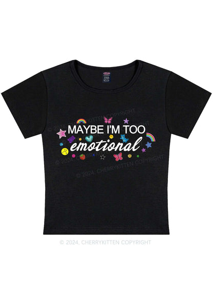 Curvy Too Emotional Y2K Baby Tee Cherrykitten