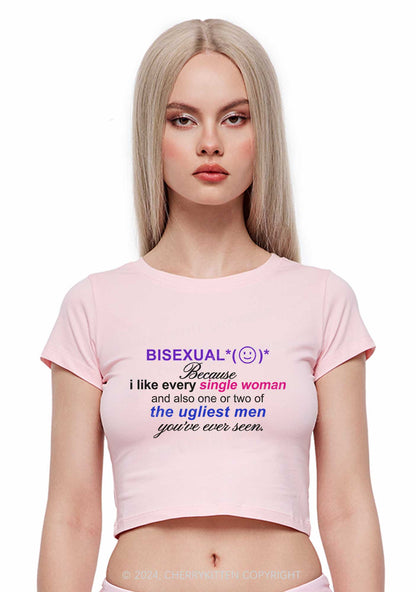 Bisexual Women Y2K Baby Tee Cherrykitten