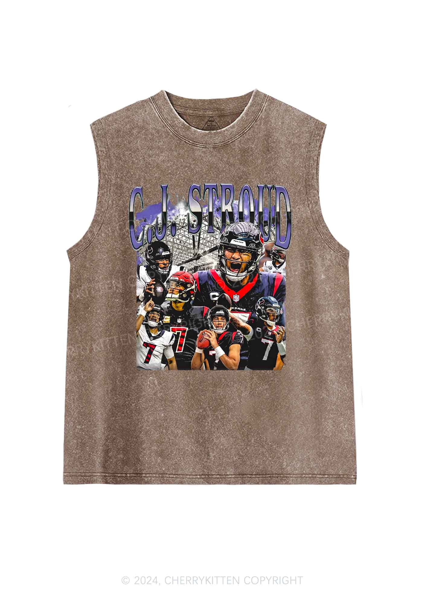 Football CJ Y2K Super Bowl Washed Tank Cherrykitten