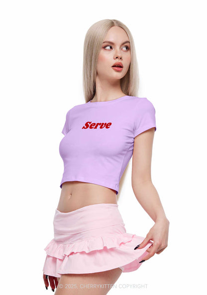 Serve Cxxt Two Sides Y2K Baby Tee Cherrykitten