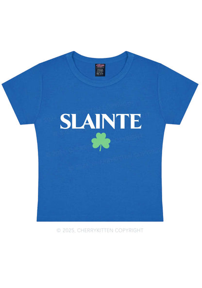 Slainte St Patricks Y2K Baby Tee Cherrykitten