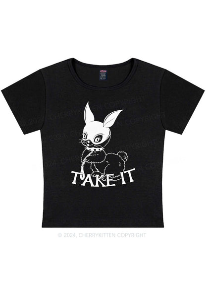 Take It Bunny Y2K Baby Tee Cherrykitten