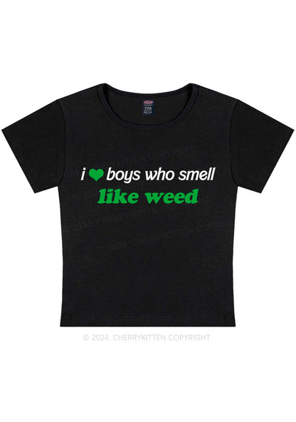 Boys Smell Like Wxxd Y2K Baby Tee Cherrykitten