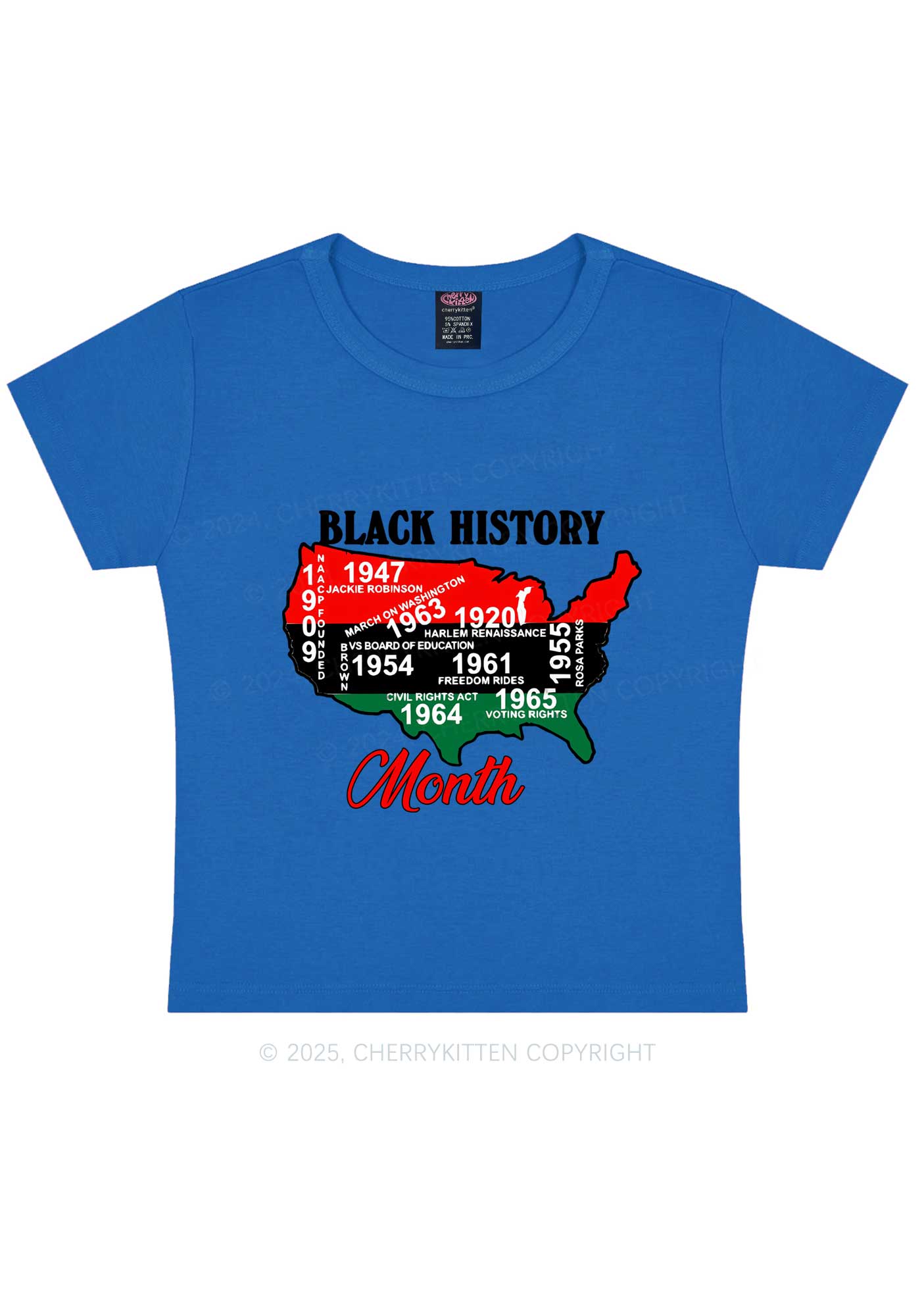 Black History Month Y2K Baby Tee Cherrykitten