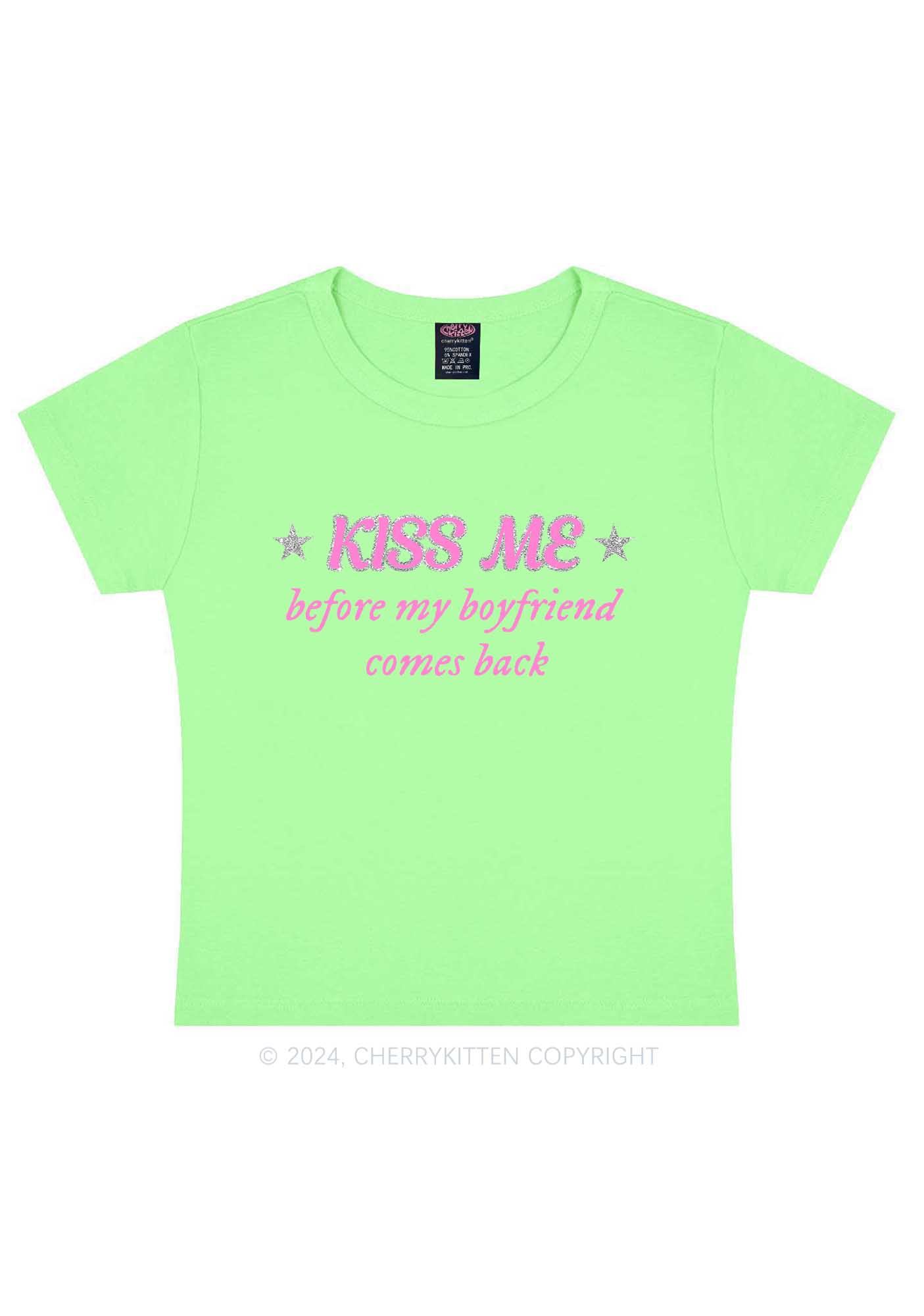 Kiss Me Y2K Baby Tee Cherrykitten