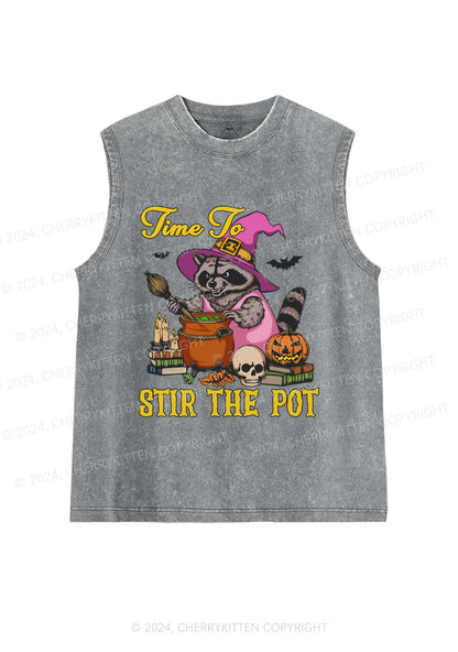 Halloween Stir The Pot Y2K Washed Tank Cherrykitten