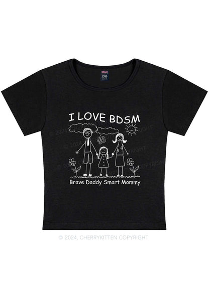 I Love BDSM Y2K Baby Tee Cherrykitten