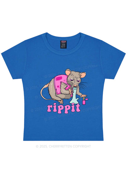 Rippit Rat Y2K Baby Tee Cherrykitten