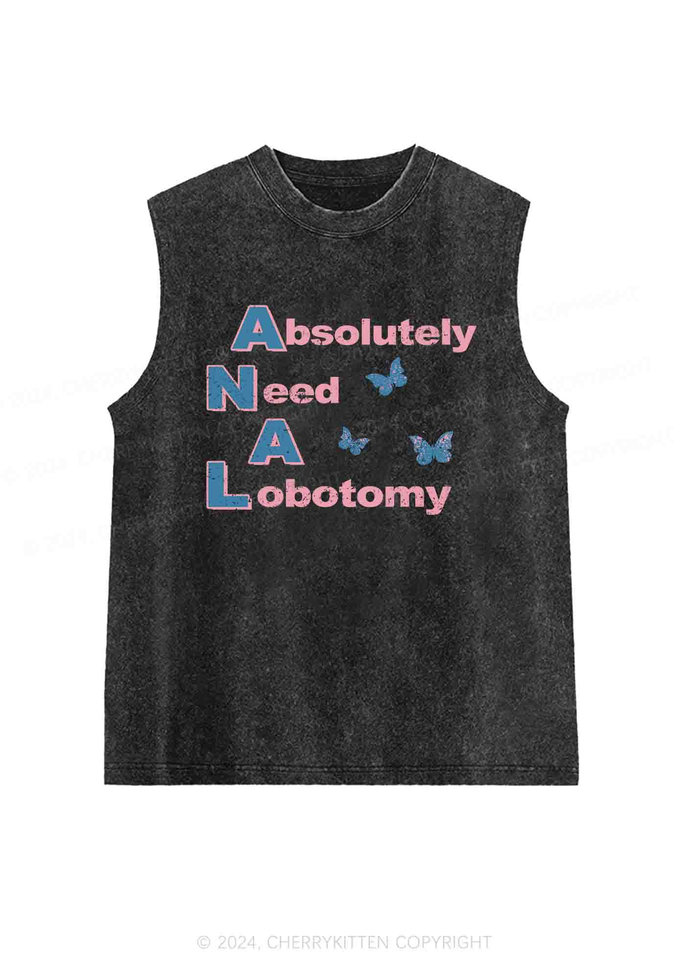 Absolutely Need A Lobotomy Y2K Washed Tank Cherrykitten