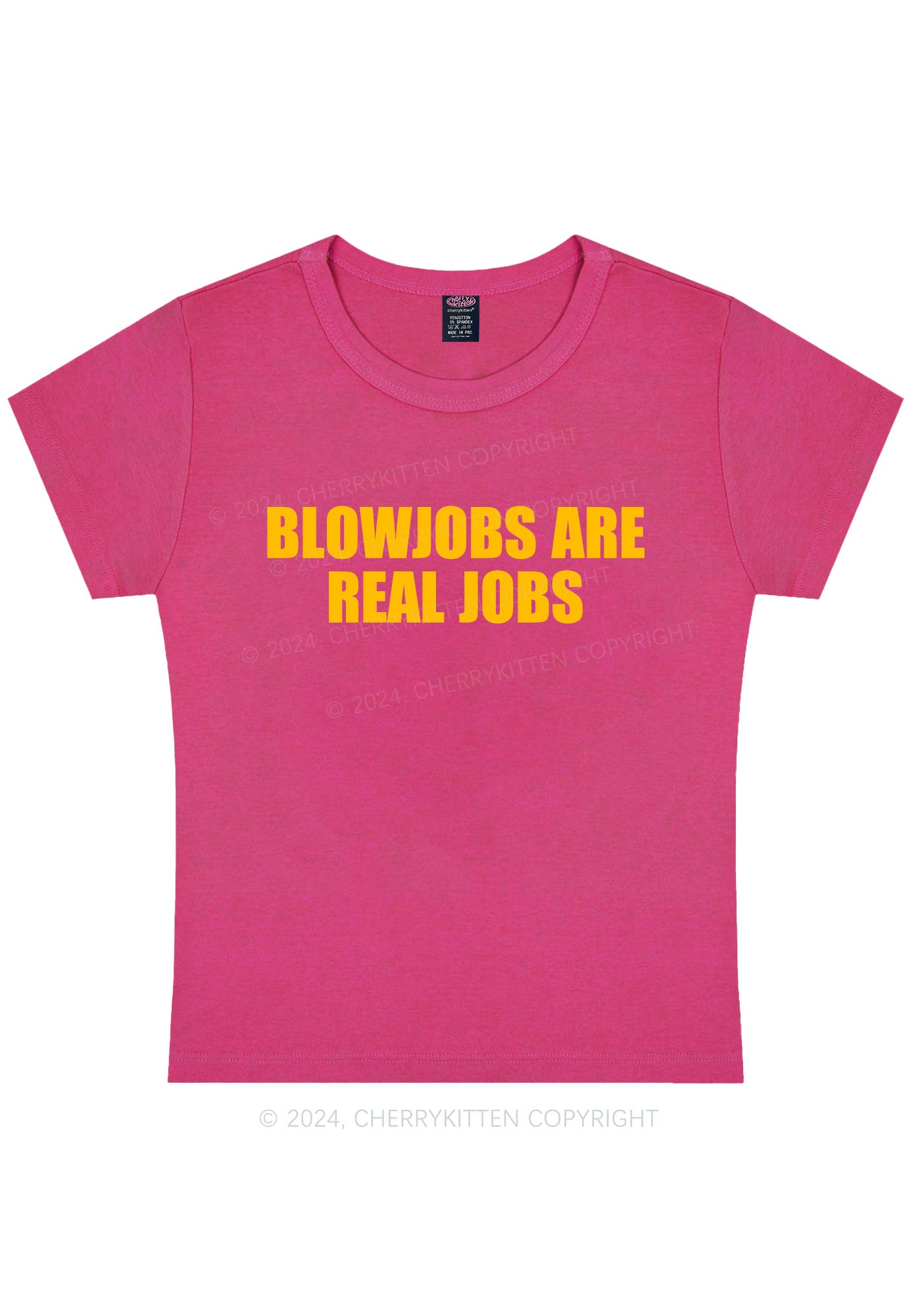 Blxwjobs Are Real Jobs Y2K Baby Tee Cherrykitten