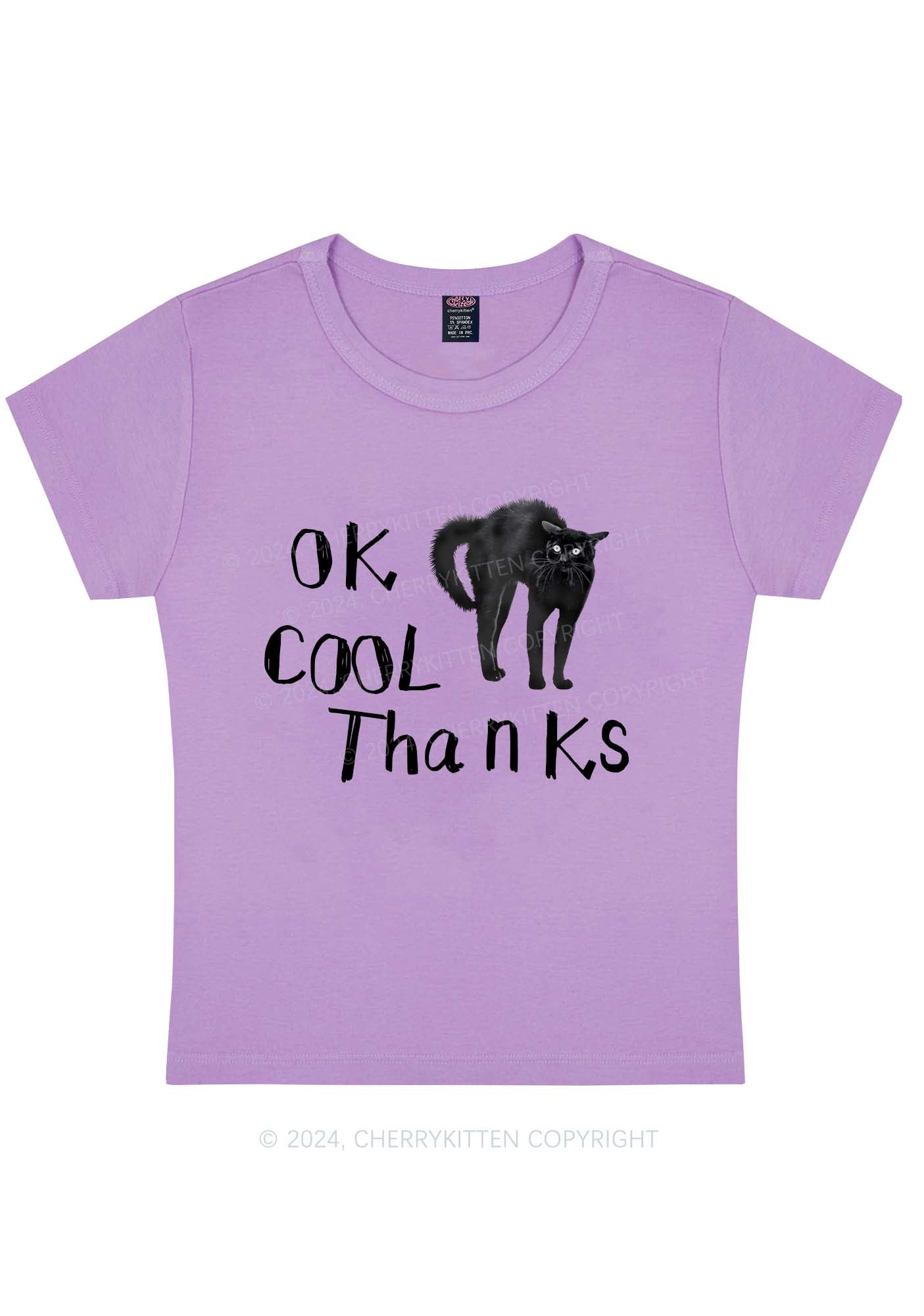 Curvy Ok Cool Thanks Y2K Baby Tee Cherrykitten