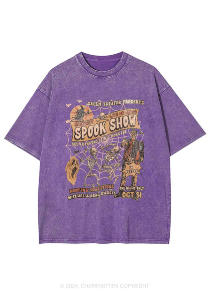 Halloween Spook Show Y2K Washed Tee Cherrykitten