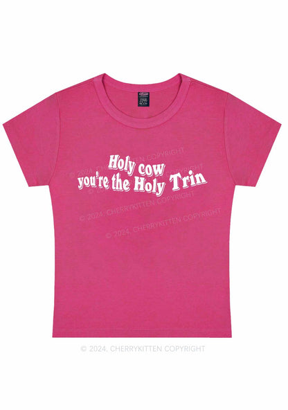 Curvy Holy Cow Y2K Baby Tee Cherrykitten