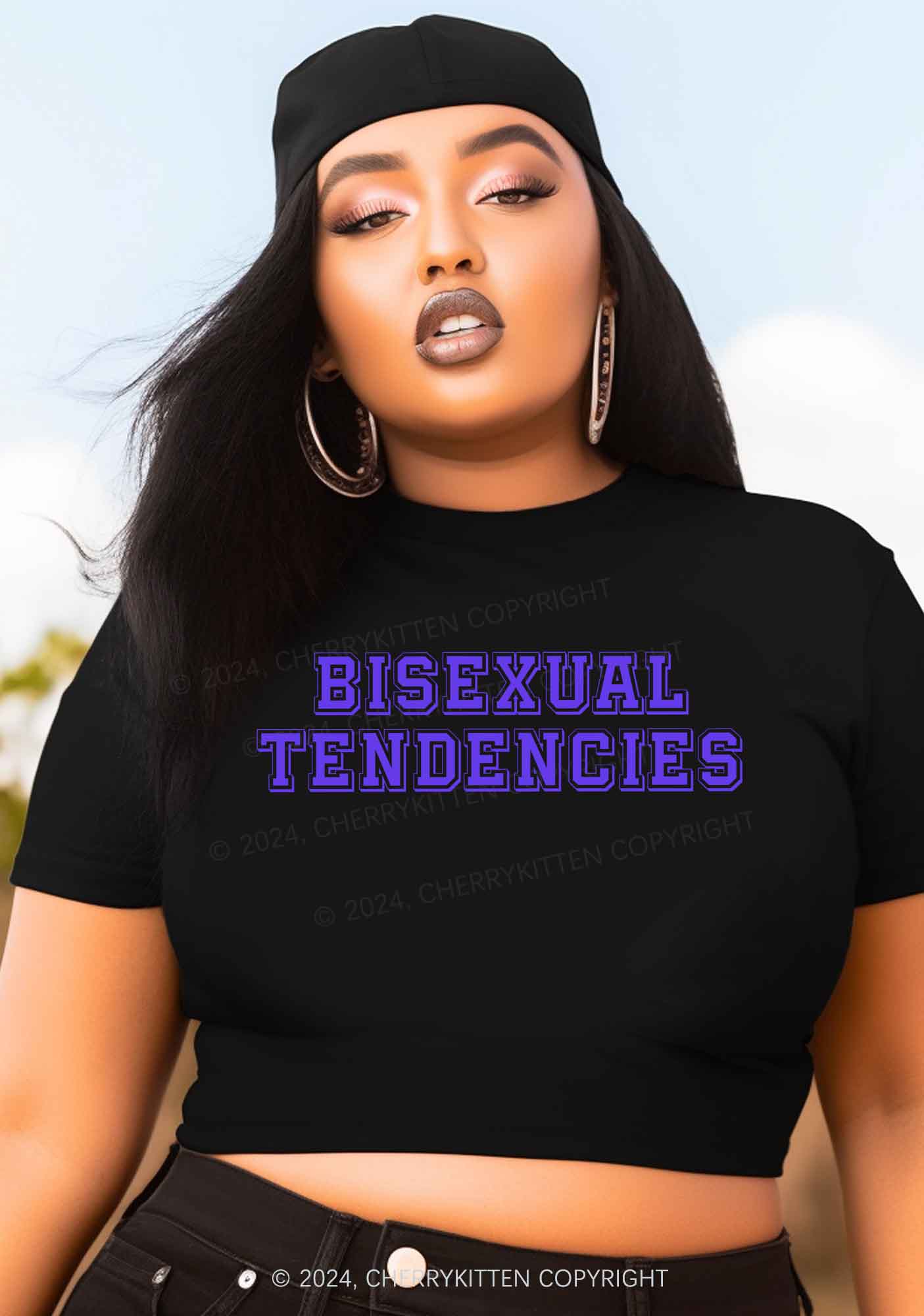 Curvy Bisexual Tendencies Y2K Baby Tee Cherrykitten